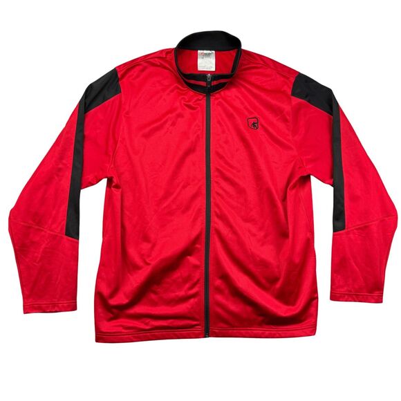 AND1 Jacket Men's Extra Extra Large Red Basketball Athletic Training Pockets Zip - Picture 1 of 10